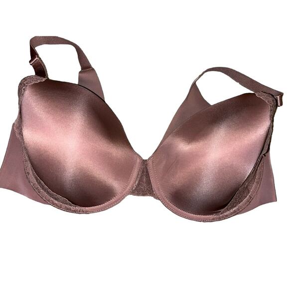 Soma bra 38D Vanishing lace‎ trim taupe brown padded 360 Perfect Coverage - Picture 1 of 7